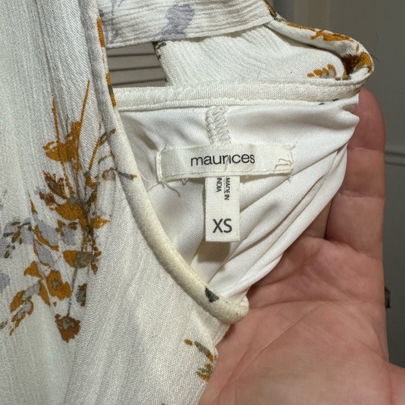 Maurices White and Gold Floral Mini Dress - Picture 2 of 3